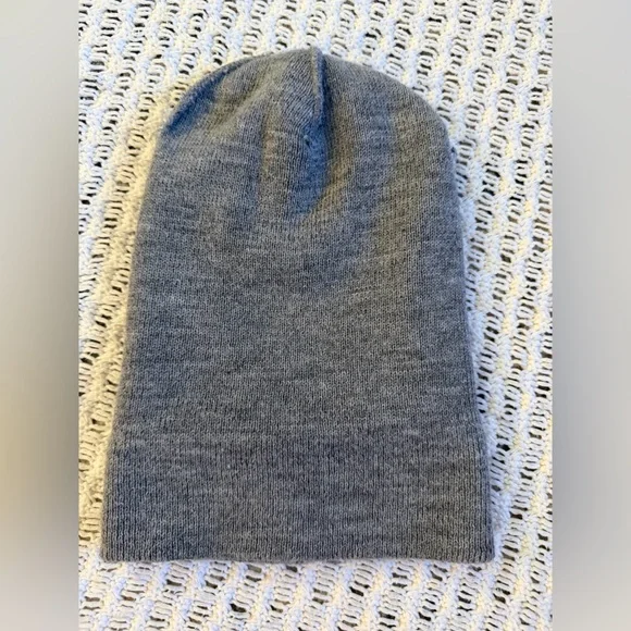 CARHARTT EUC Classic Heather Gray Cuffed Ribbed Adult Unisex Logo Beanie - Picture 3 of 6